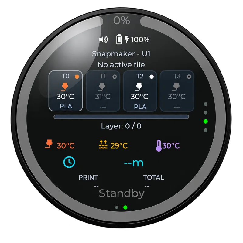 PrintDeck live printer status screen